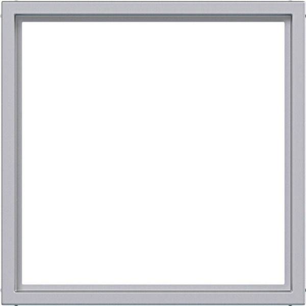 Blank silver square frame with an empty white center.