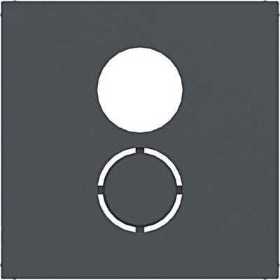 Dark gray square panel with a solid white circle above a segmented white ring, resembling a simple icon or symbol.