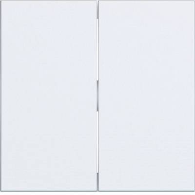 Closed white double doors with a narrow vertical gap in the center.