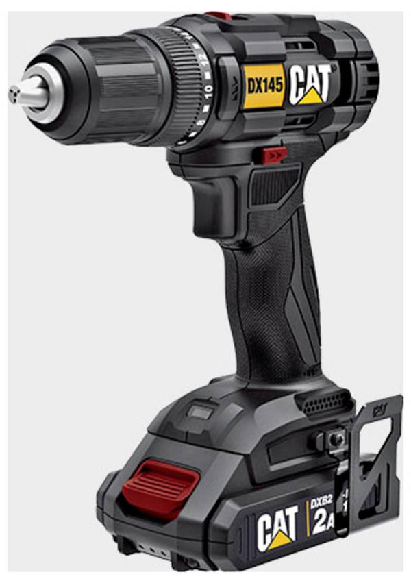Caterpillar DX145 Cordless drill 12 V 2.0 Ah Li-ion incl. rechargeables, incl. charger
