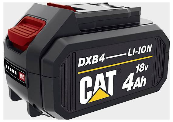 CAT DXB4 lithium-ion 18V 4Ah battery pack with red release latch<br>