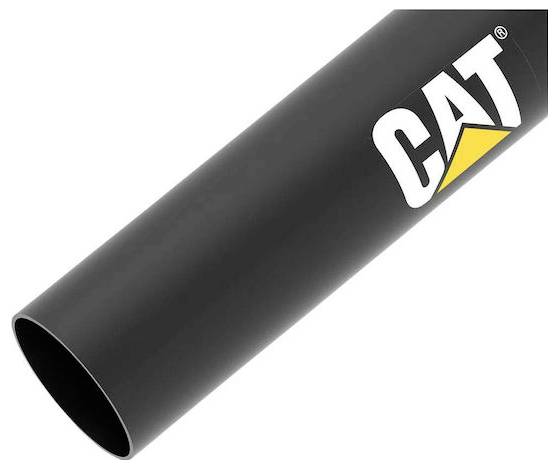 Black cylindrical CAT-branded tube or pipe sleeve with open end, shown on a white background.