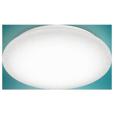 Abstract white glowing oval centered on a teal background, with a soft sparkly texture around the edges.<br>