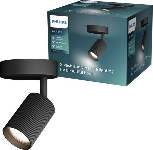 Philips  8721103143396 Ceiling floodlight LED (monochrome) GU10   Black