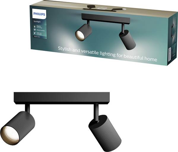 Philips  8721103143419 Ceiling floodlight LED (monochrome) GU10   Black