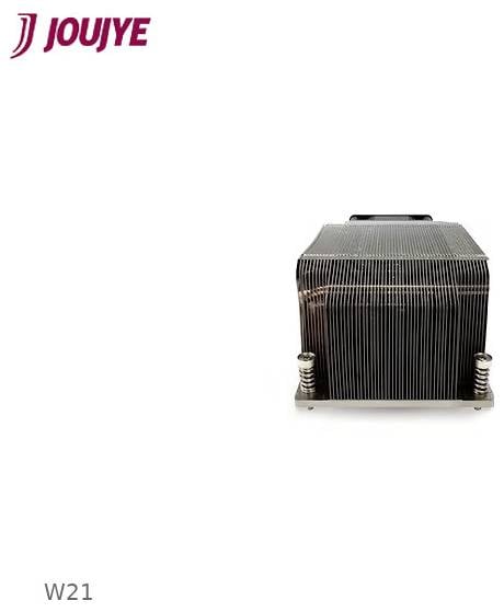 Black metal CPU heatsink cooler shown on a white background, labeled 'JOUJYE' and 'W21'.