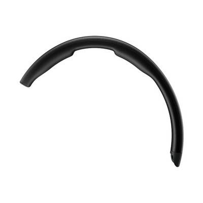 Black curved handle or grip isolated on a white background, shaped like a semi-circle.<br>