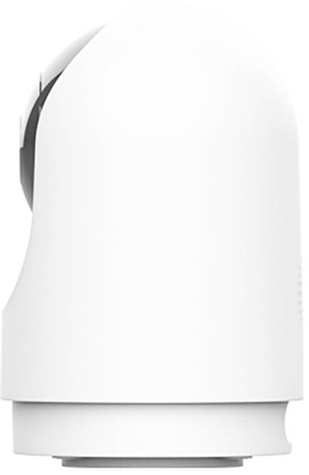 White cylindrical air purifier or humidifier with a smooth rounded top and a dark side vent, shown on a plain background.