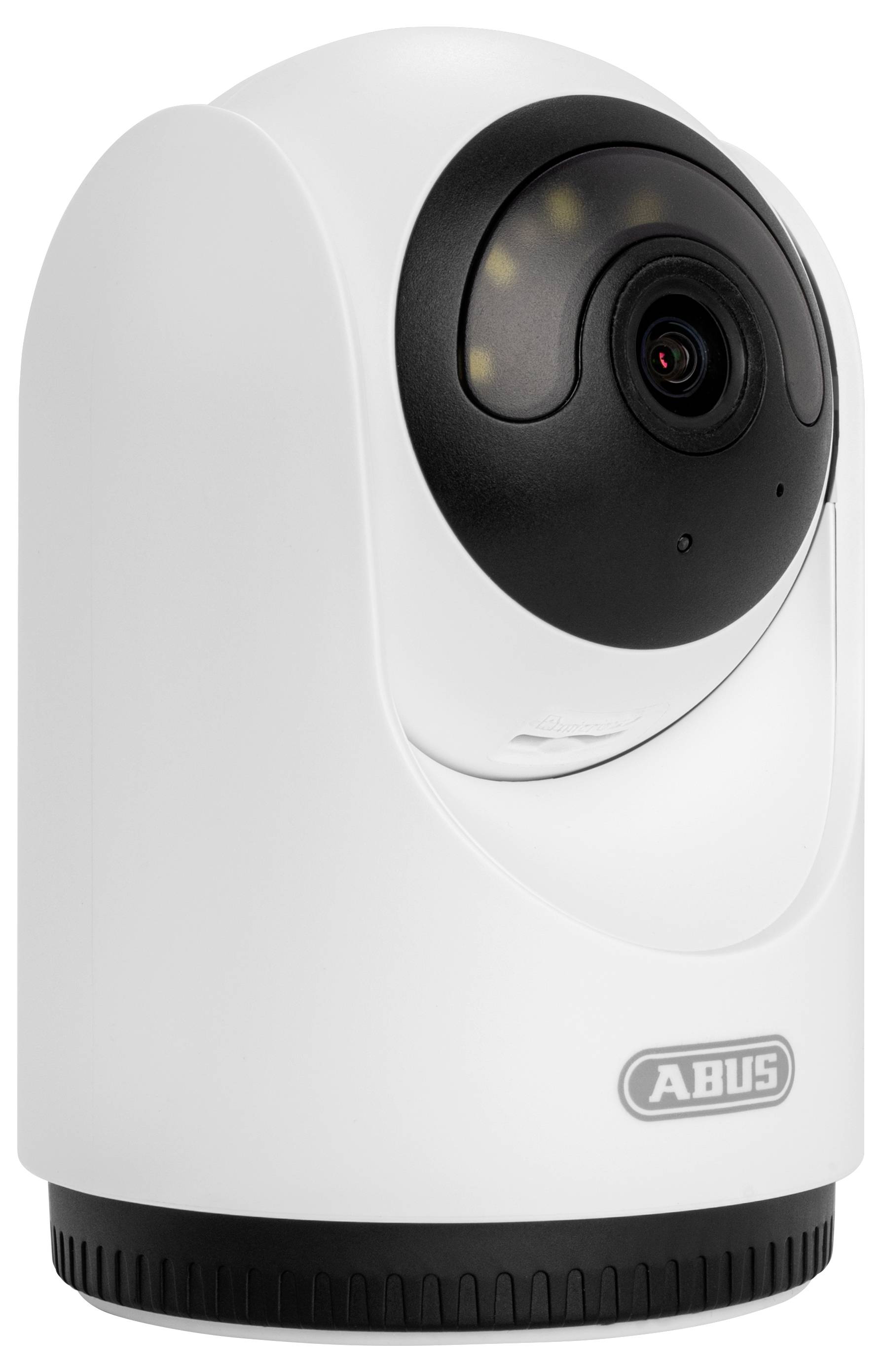 White ABUS security camera with black lens housing, shown as a product on a plain background.