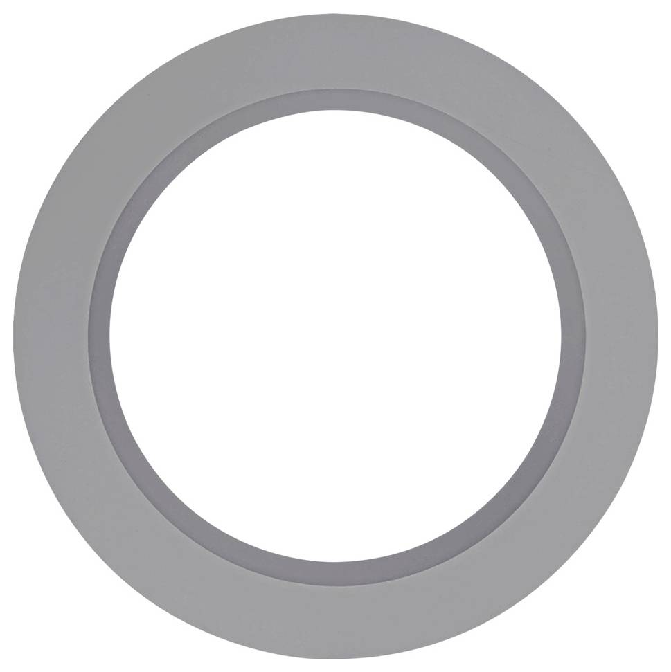 A plain gray circular ring or washer on a white background.