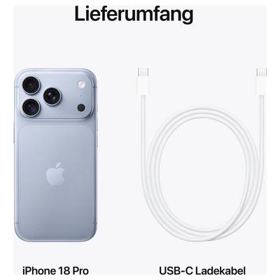 Scope of delivery: iPhone 18 Pro and USB-C charging cable.