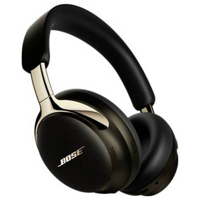 Black Bose over-ear wireless headphones with cushioned headband and earcups on a white background.