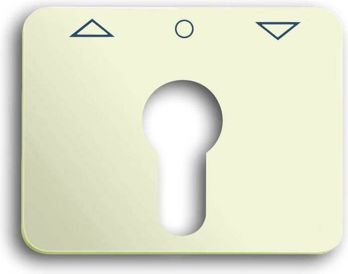 Stylized keyhole icon on a rounded pale green square, with simple triangle and circle symbols at the top.
