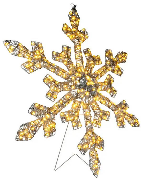 Konstsmide 4414-803 Christmas decoration (misc.) Snowflake Amber LED (monochrome) White dimmable