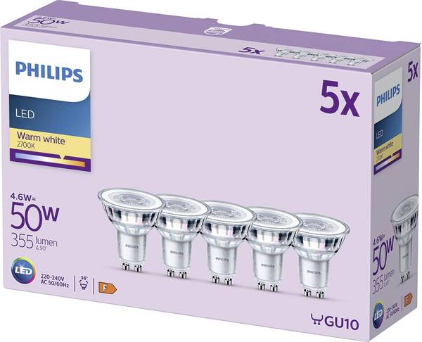 Philips  8721103152558 LED spot lighting   EEC: F (A - G)  Transparent