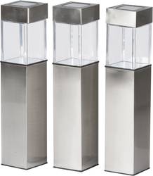 Solar Outdoor Free Standing Light 3 Piece Set Led Warm White Grundig