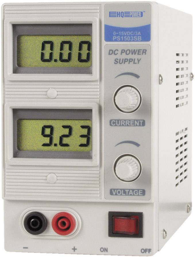 HQ Power HQ-power Bench PSU (adjustable voltage) 0 - 15 V DC 0 - 3 A 45