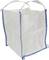 'White, robust plastic bag with blue stitching and handles for transporting or storing large quantities.'