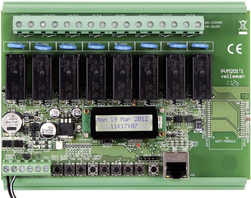 Velleman VM201 Relay card Component 12 V DC/AC-2