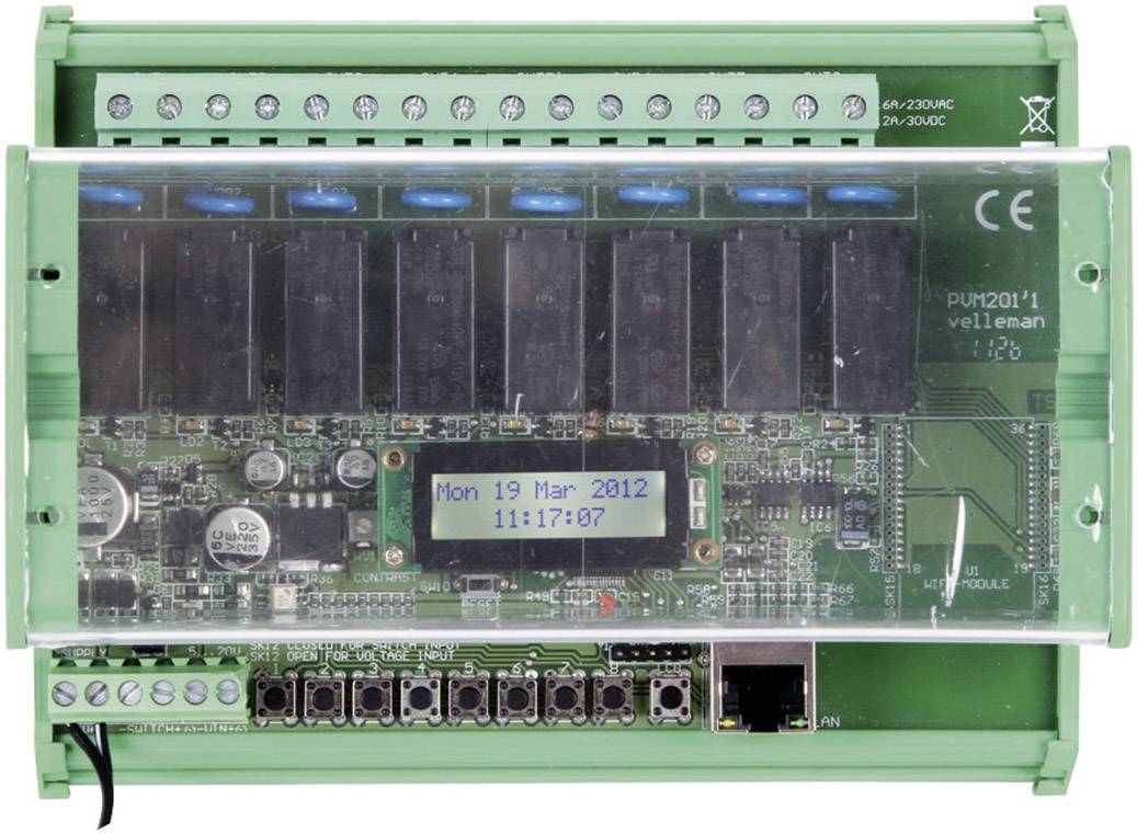 Velleman VM201 Relay card Component 12 V DC/AC-3