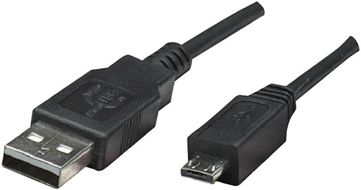 Image of Arduino Arduino USB cable USB 2.0 USB-A plug, USB Micro-B plug 1.80 m Black A000071 A000071