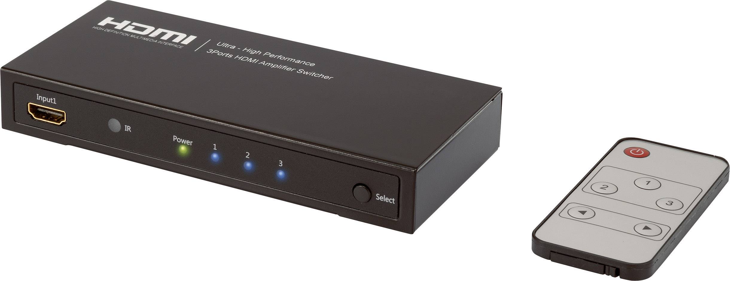 SpeaKa Professional 1000177 3 ports HDMI switch + remote control, 3D ...