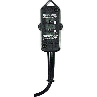 A pressure switch with two buttons, "B" for higher pressure and "A" for lower pressure. A cable exits from the bottom of the housing.