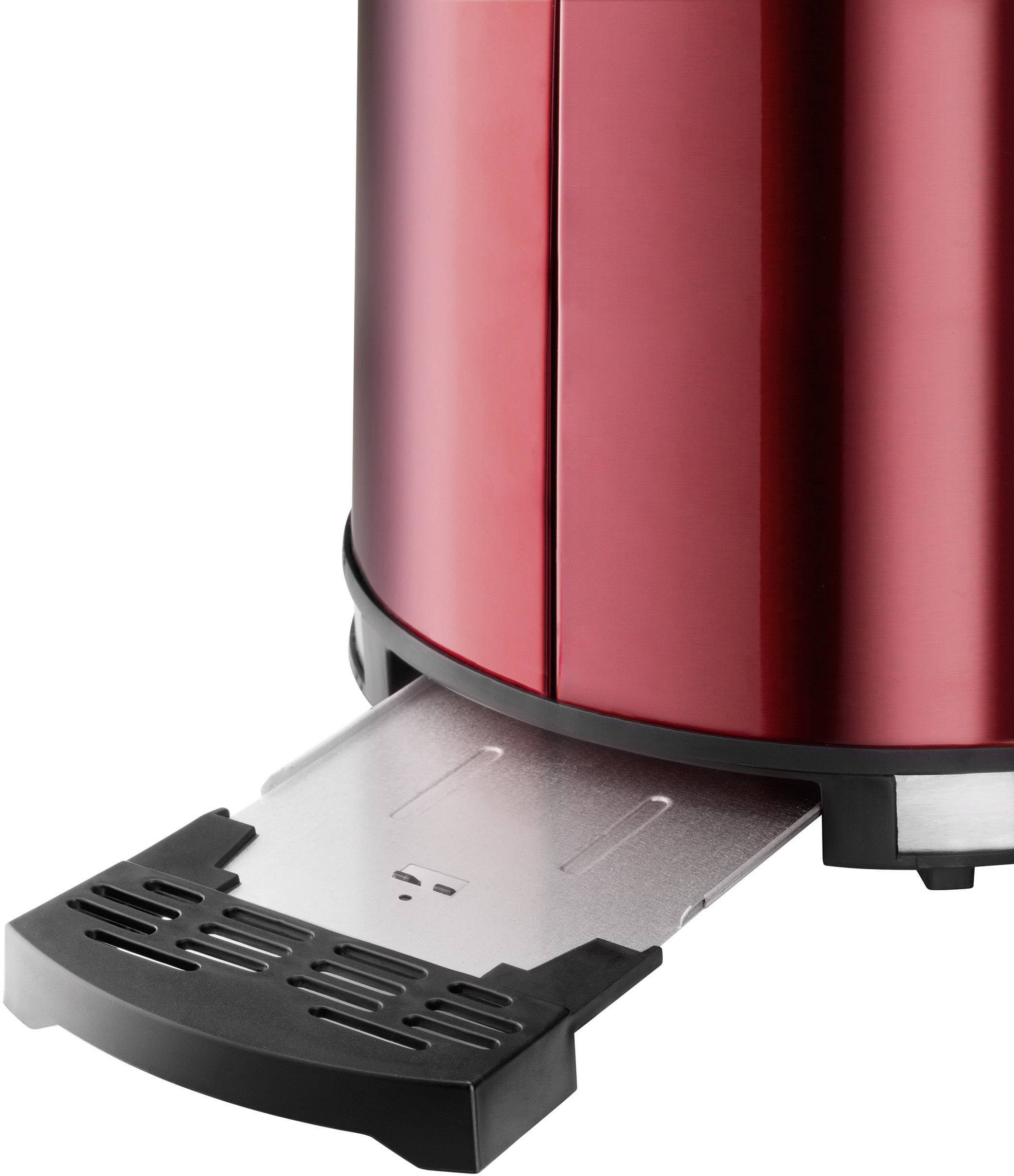 Toaster Grundig TA 6330 Red Sense 2 Schlitz Brötchenaufsatz Krümmelschublade