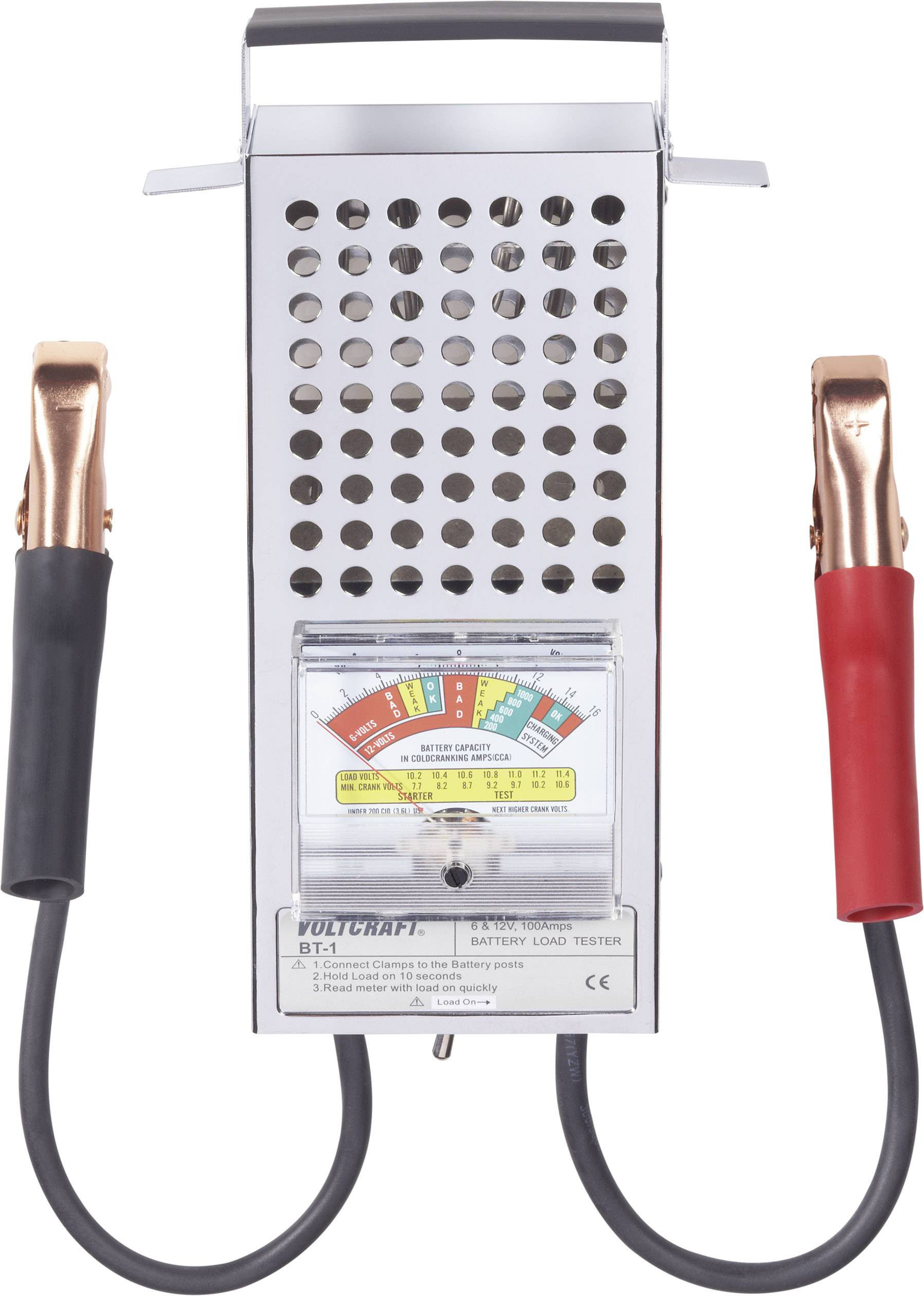 VOLTCRAFT BT-1 Analogue Lead Acid Battery Tester, 6V, 12V