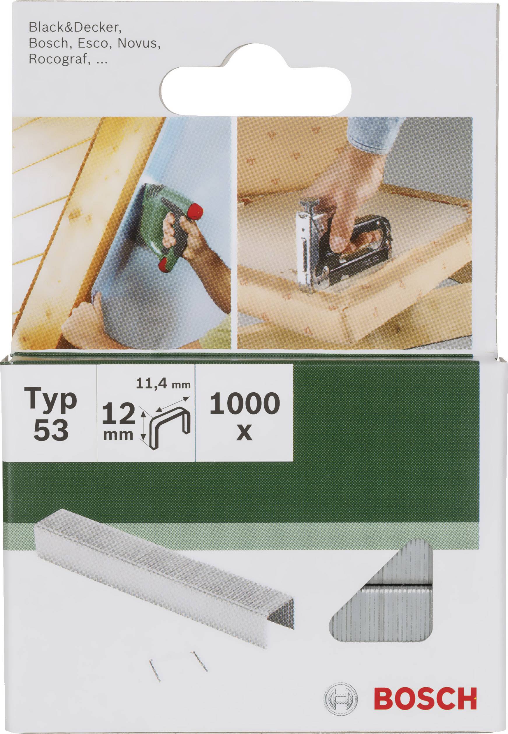 Bosch Accessories 2609255823 Staple strip Type 53 1000 pc(s) Dimensions (L x W) 14 mm x 11.4 mm