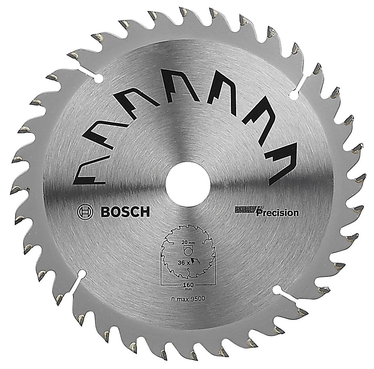 Bosch Accessories Precision 2609256856 Carbide metal circular saw blade 160 x 20 mm Number of cogs: 36 1 pc(s)