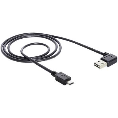 Delock USB cable USB 2.0 USB-A plug, USB-Mini-B plug 2.00 m Black gold plated connectors, UL-approved 83379-1