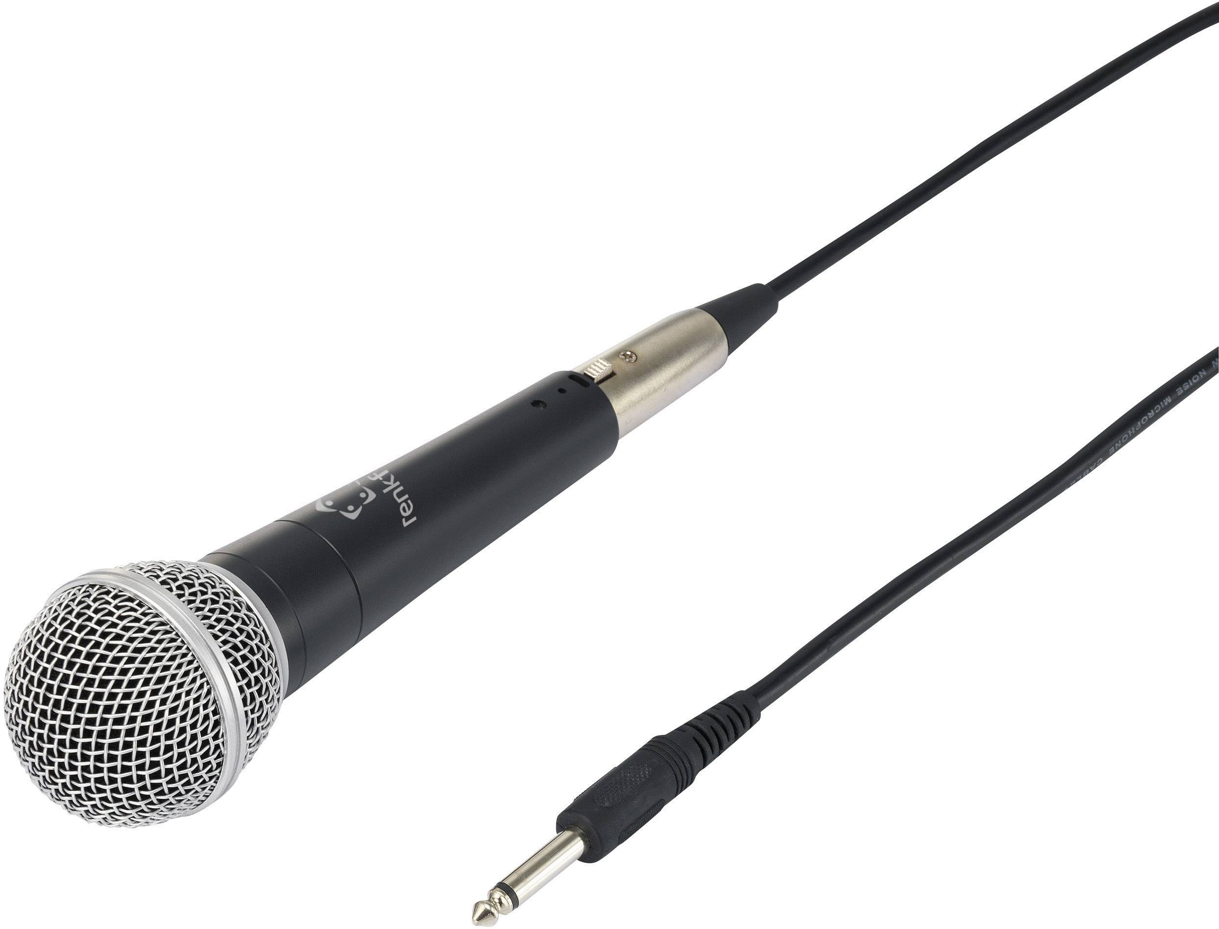 Renkforce PM58B Handheld Microphone (vocals) Transfer type (details):Corded incl. cable Microphone (6.3 mm jack) Corded