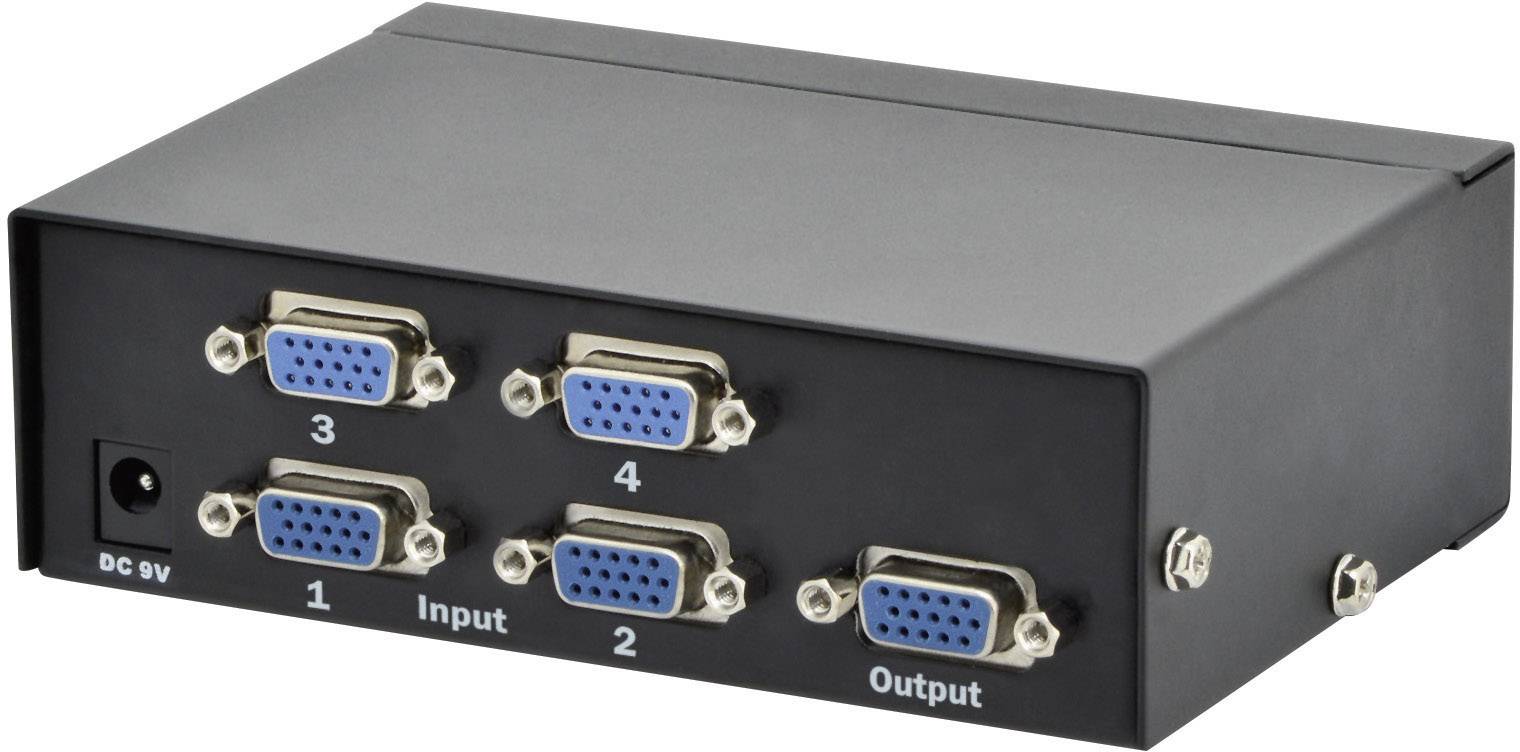 Digitus DS-45100-1 4 ports VGA switch 1920 x 1080 p