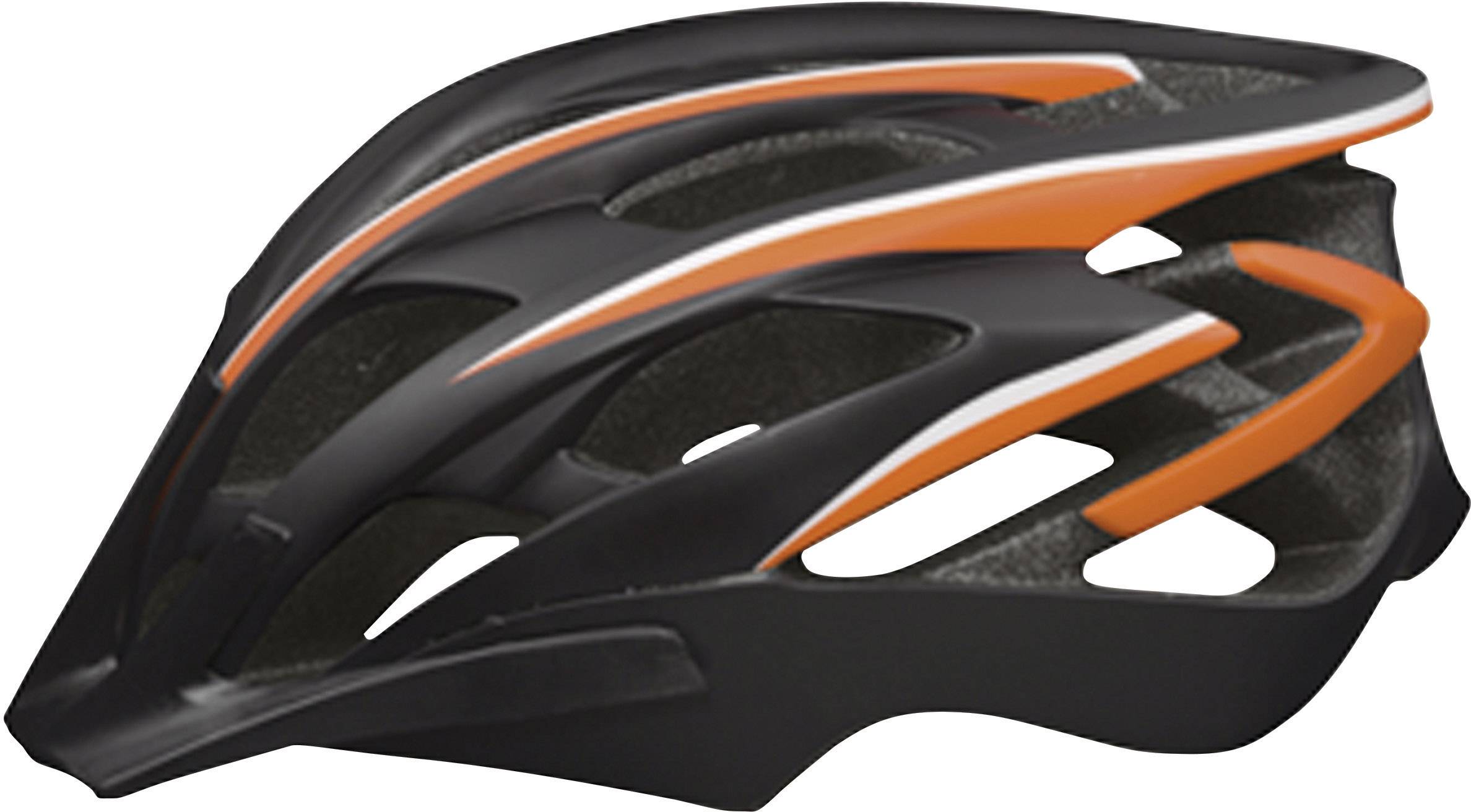 black and orange bike helmet