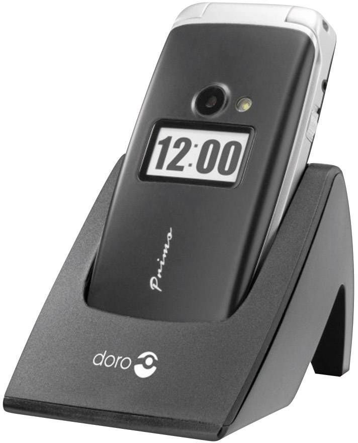 Primo by DORO 413 Big button flip top mobile phone Black