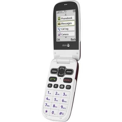 Primo by DORO PhoneEasy 621 Big button flip top mobile phone  Wine red, White