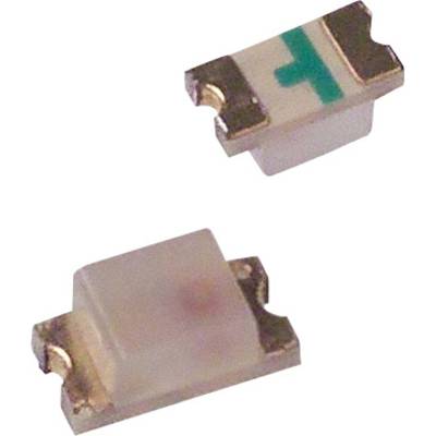 Two small, rectangular electronic components made of metal with white, flat tops, one marked with a green stripe.
