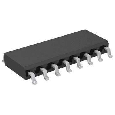 A black integrated circuit (IC) with 14 silver pins, in a dual in-line package (DIP).