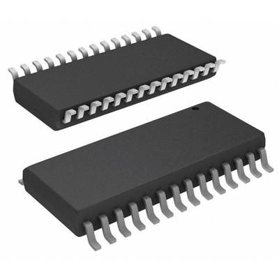 Two black, rectangular microchip components with silver connections on both sides.