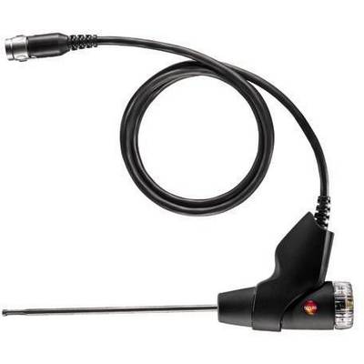 Black electronic measuring probe with cable and metal tip, used for temperature or moisture measurement in technical applications.