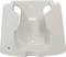 White plastic mounting bracket with two side openings and three central slots.