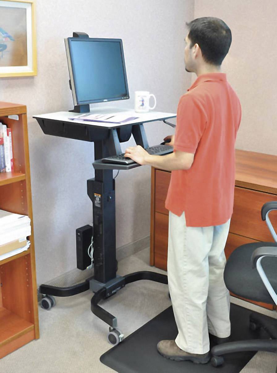 Ergotron WorkFitC 1x TV trolley 25,4 cm (10") 76,2 cm (30") Height