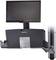 A wall-mounted monitor bracket with screen, suitable for ergonomic workplace solutions.
