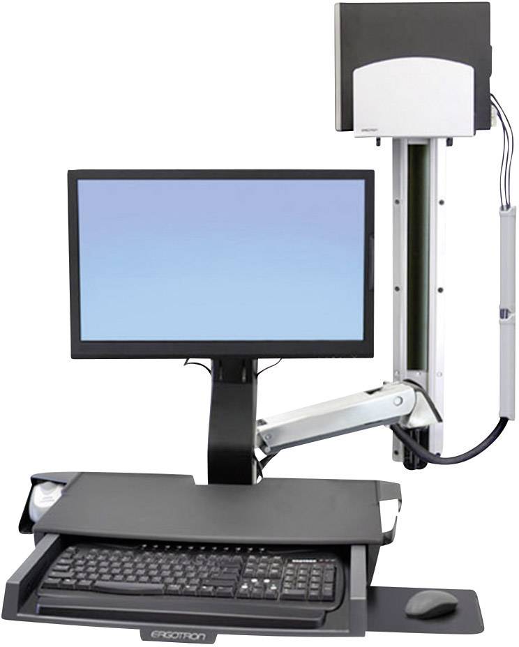 Ergotron StyleView® Sit-Stand Combo Monitor wall mount 1 Display(s) 25,4 cm (10") - 61 cm (24") Aluminium (polished) Height-adjustable, Keyboard tray, Tiltable, Swivelling, Swivelling, Retractable