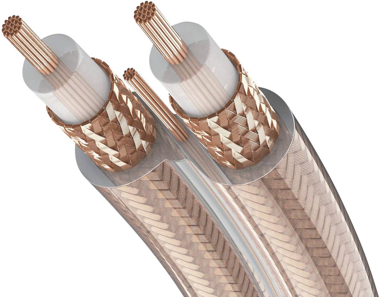 Inakustik 0030413 RCA Audio/phono Cable [2x RCA plug (phono) - 2x RCA plug (phono)] 3.00 m Transparent gold plated conne-2