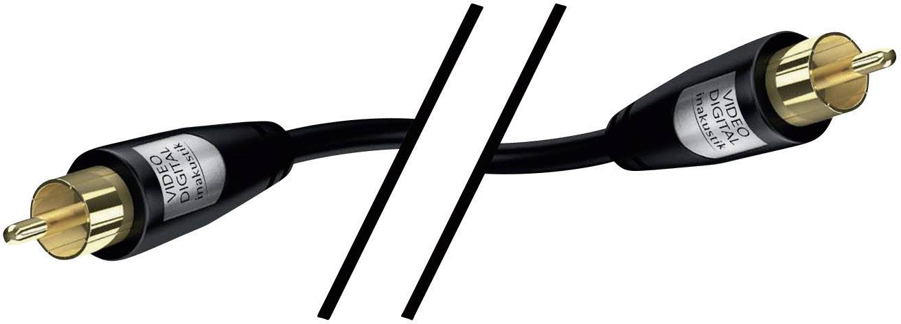 Inakustik RCA composite VHS Cable [1x RCA plug (phono) - 1x RCA plug (phono)] 0.75 m Black-1