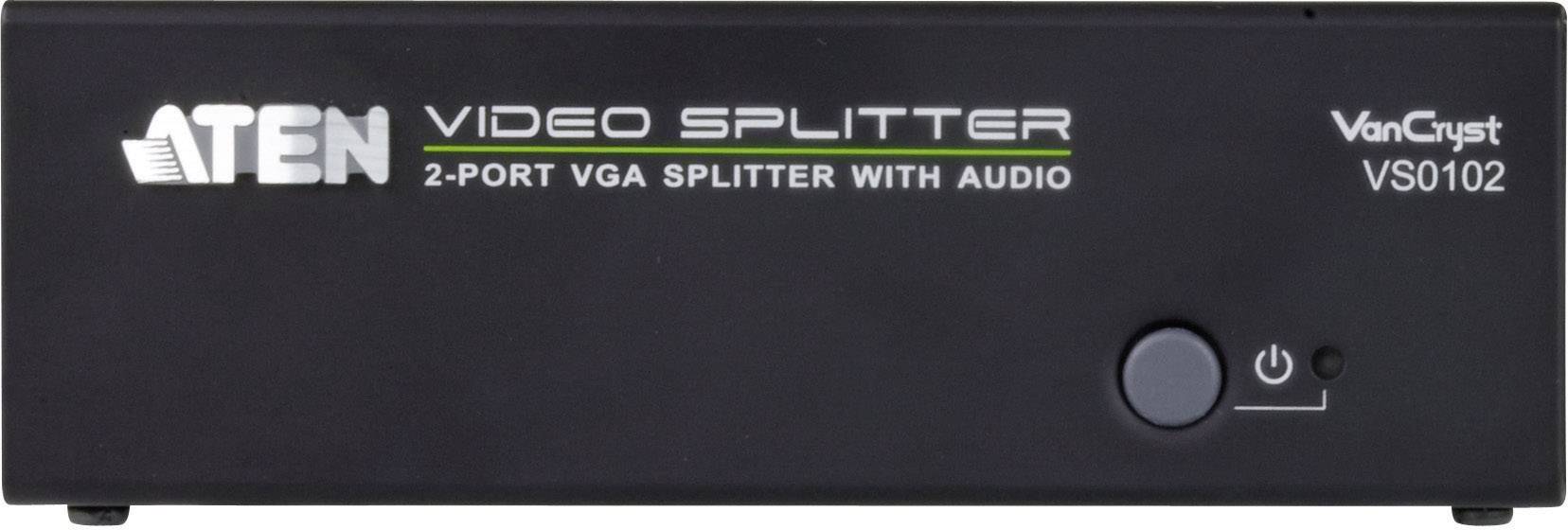 ATEN VS0102-AT-G 2 ports VGA splitter 1920 x 1440 p Black-1