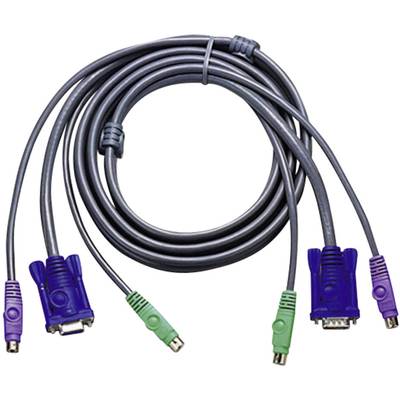 ATEN KVM Cable [2x PS/2 plug, SPHD-15 plug - 2x PS/2 plug, SPHD-15 plug] 1.80 m Black 