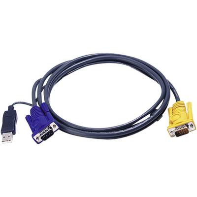 ATEN KVM Cable [1x VGA plug, USB 1.1 connector A - 1x SPHD-18 plug] 3.00 m Black 